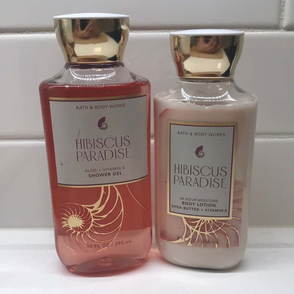 NWT!RARE!BBW Hibiscus🌺Paradise Body Wash & Body Lotion